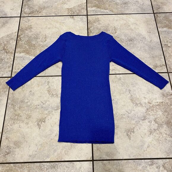 Lane Bryant 3/4 Sleeve Metallic Blue Knit Sweater Top Size 10/12 NWT - Picture 10 of 10